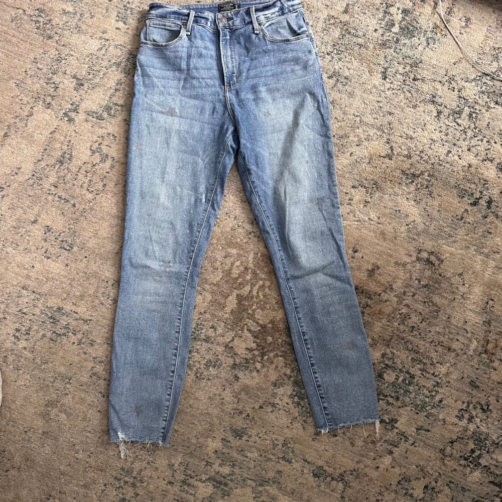 Abercrombie & Fitch Simone High Rise Ankle Star Print Skinny Jeans 28L - Picture 3 of 10